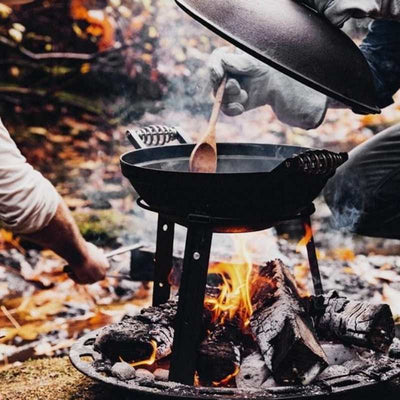 cooking on the all in one grill kit