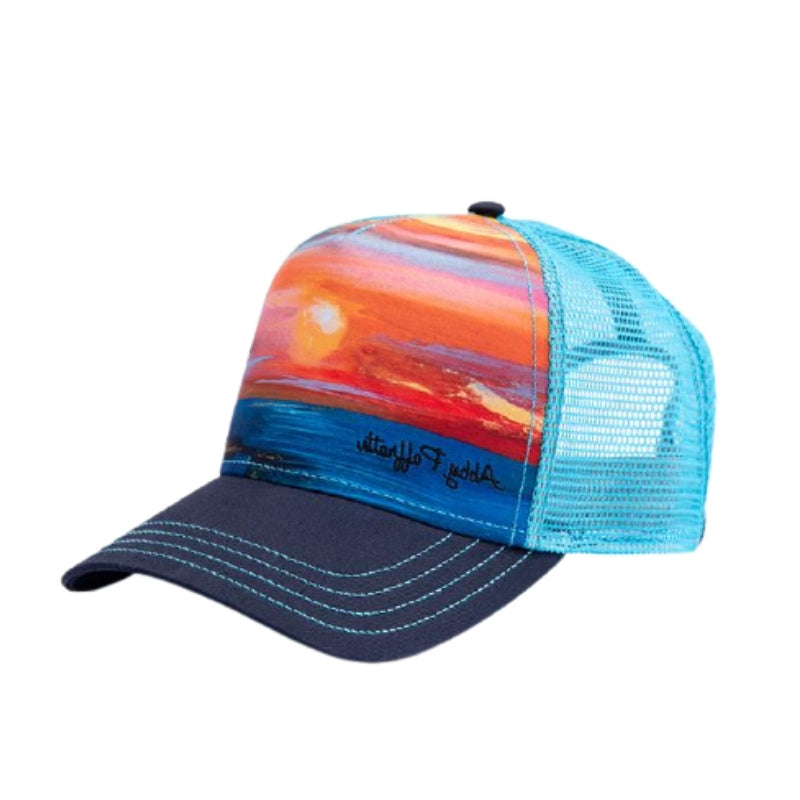 ocean breeze trucker hat - side view