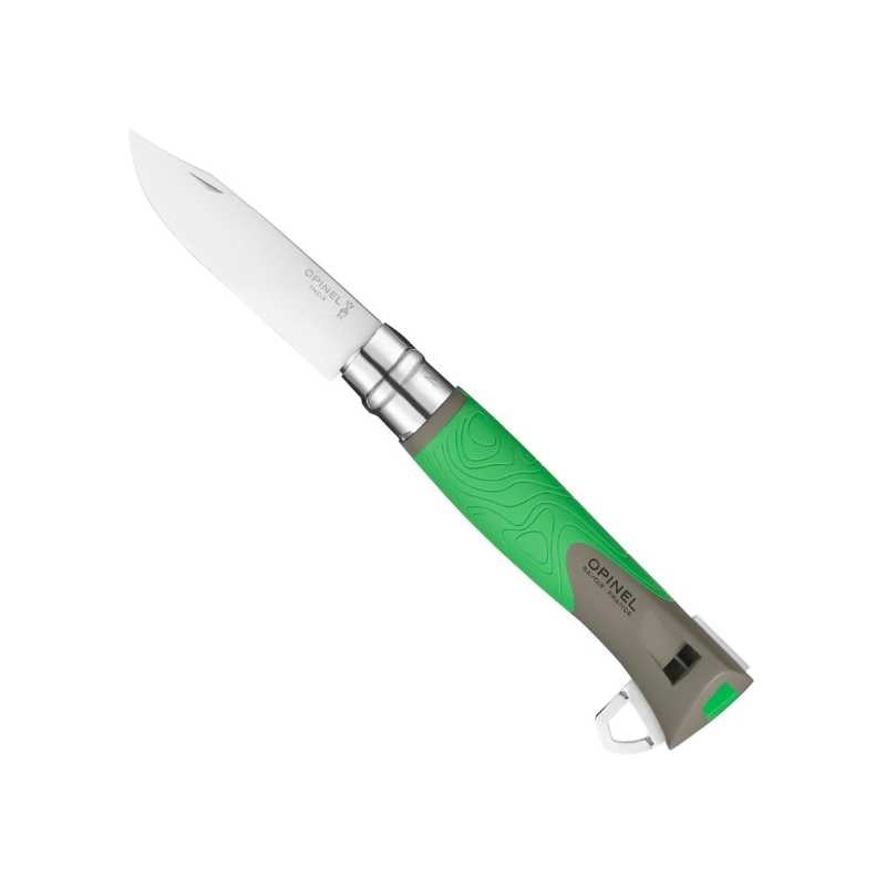 opinel no12 explore knife in green