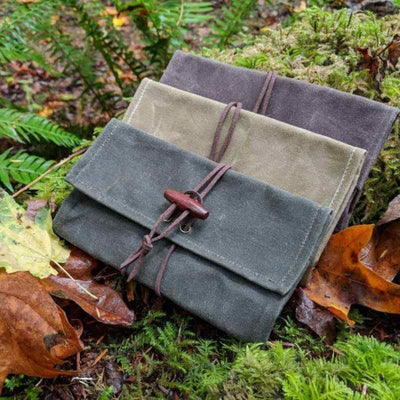 waxed canvas roll up pouch