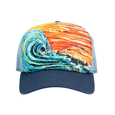 sunset trucker hat - front view